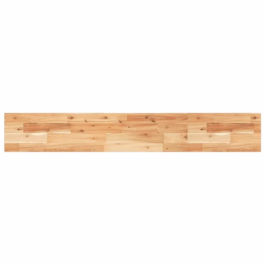 Berkfield Home Brown Oil Finished Solid Wood Acacia Floating Shelf, W: 140 cm, D: 20 cm, H: 2 cm