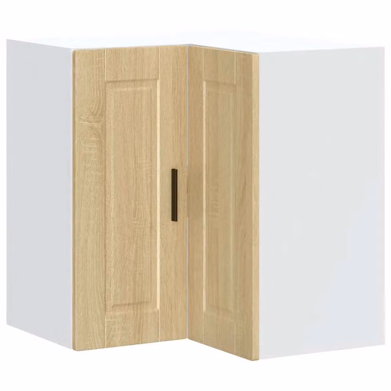 Berkfield Home Porto Wall Mounted Kitchen Corner Cabinet in Sonoma Oak Brown