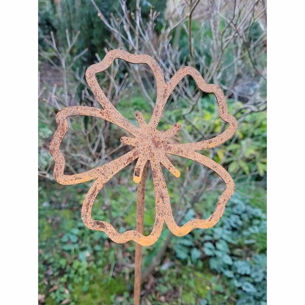 Poppyforge Bronze Metal Floral Petal Plant Pins Garden Art, Pack of 3 – 2