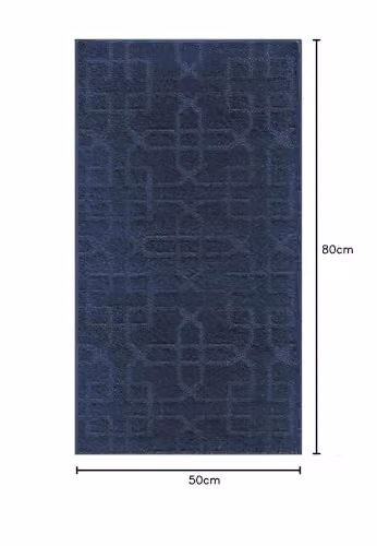 Desire Rugs Ivy Non-Slip Machine Washable Graphic Doormat, Blue, W: 80 cm, D: 50 cm – 5