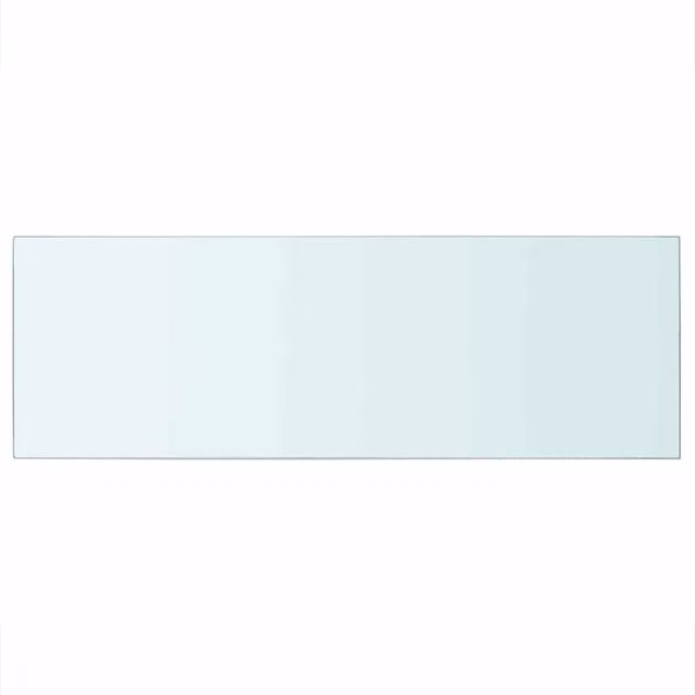 Berkfield Home Clear Glass Wall Mounted Shelf Panel W: 70 cm, D: 25 cm