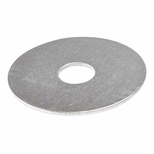 Forgefix Silver Galvanised Flat Mudguard Washers, M8 x 50mm, Pack of 10