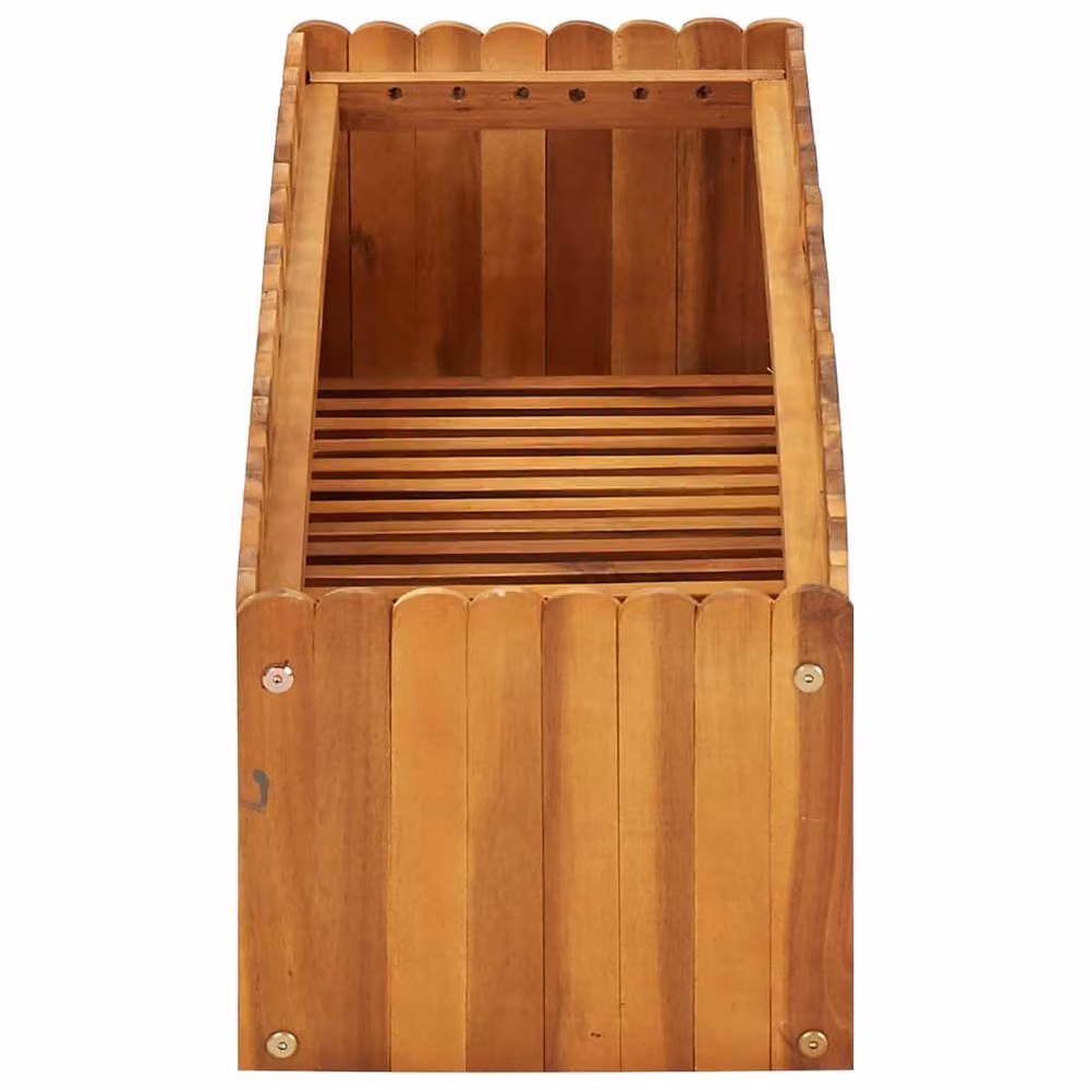 Berkfield Home Garden Raised Bed in Brown Solid Acacia Wood, W/D/H: 100 x 30 x 25 cm – 3