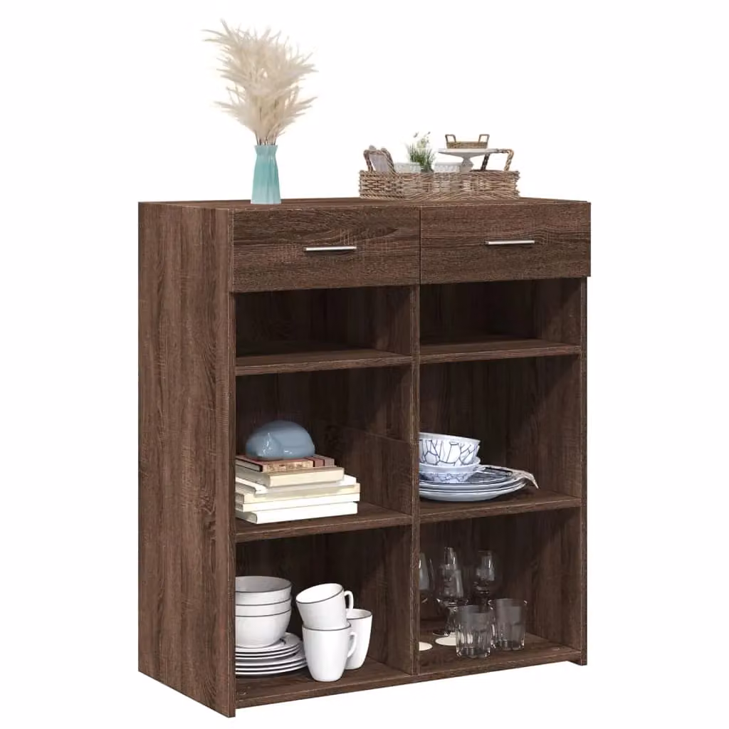 Berkfield Home Classic Sideboard in Brown Oak, W/D/H: 80 x 42.5 x 93 cm – 3
