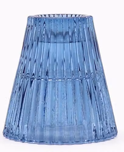 Serenityy Flip Glass Candle Holder for Tealights and Taper Candles in Royal Blue