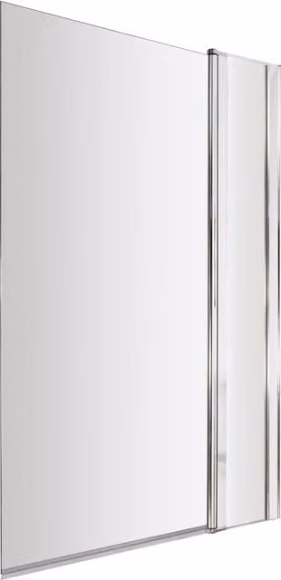 Balterley Reversible Straight Bath Screen and Fixed Panel with 6mm Safety Glass and Easy Clean Coating, Silver and Chrome – 1