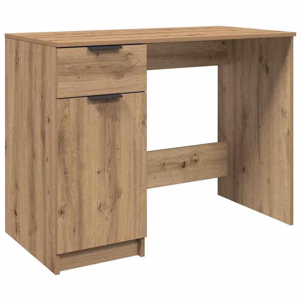 Berkfield Home Artisan Oak Decorative Writing Desk in Brown, W/D/H: 100 x 50 x 75 cm – 2
