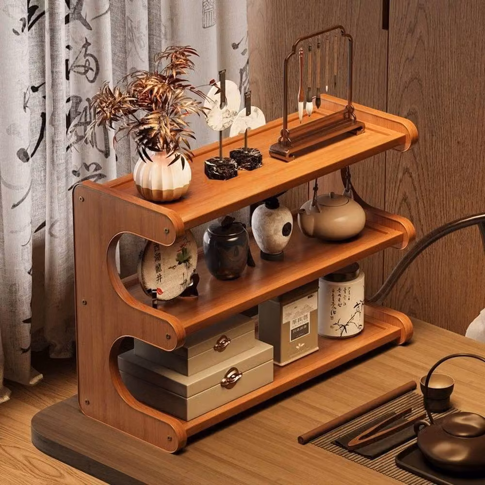 FLAVORA 3 Tier Tabletop Coffee Mug Storage Display Rack in Brown – 2