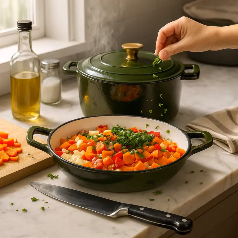 Argon Tableware 2pc Cast Iron Casserole Dish Set with Self-Basting Lids, 2.3l & 4.68l, Green