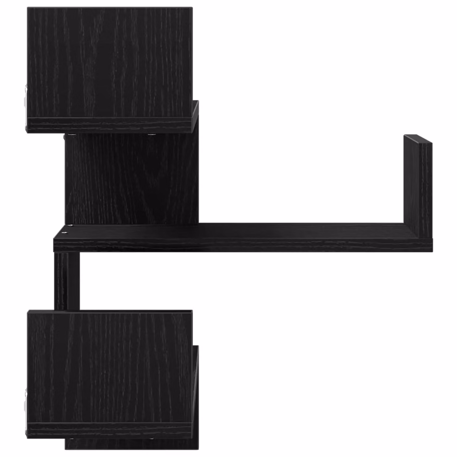 Berkfield Home Black Oak Corner Wall Shelves, 2 Piece Set, W/D/H: 40 x 40 x 49.5 cm – 5