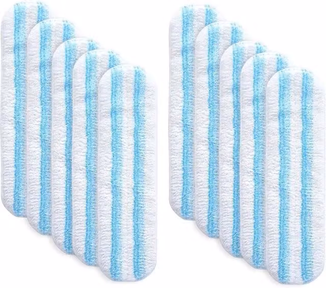 Vileda Kelvenix 10-Piece Blue Microfiber Reusable Replacement Mop Cloths