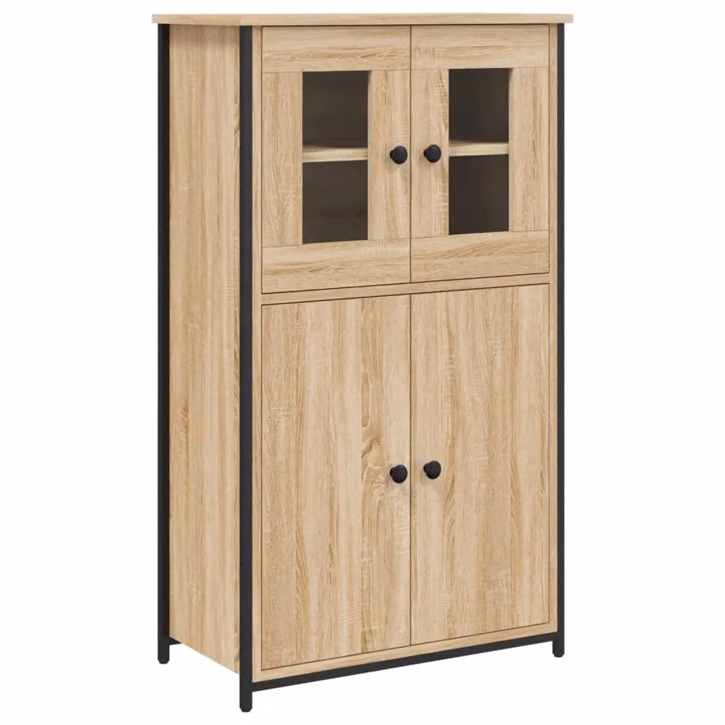 Berkfield Home Sonoma Oak Highboard in Brown, W/D/H: 62 x 32 x 106.5 cm – 2