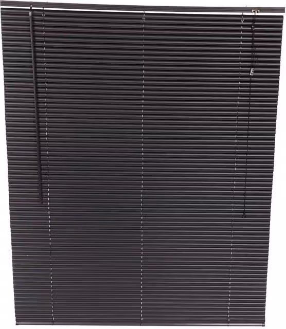 Oypla Black PVC Venetian Window Blinds with Fixings, Width: 120 cm