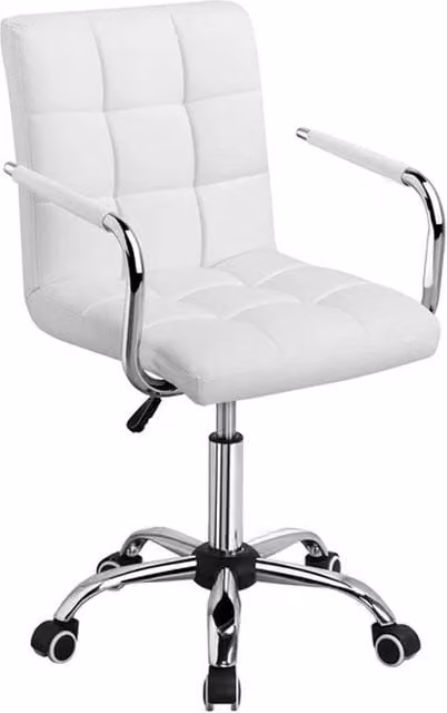 KORVIXA White Synthetic Leather Executive Computer Chair for Home Office – 1
