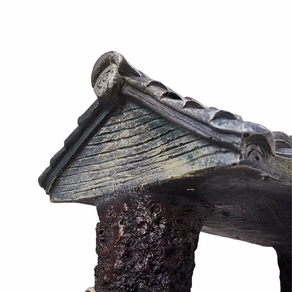 NESTLUNE Grey Solar Wishing Well Cascading Water Fountain, W/D/H: 100 x 100 x 46 cm – 5