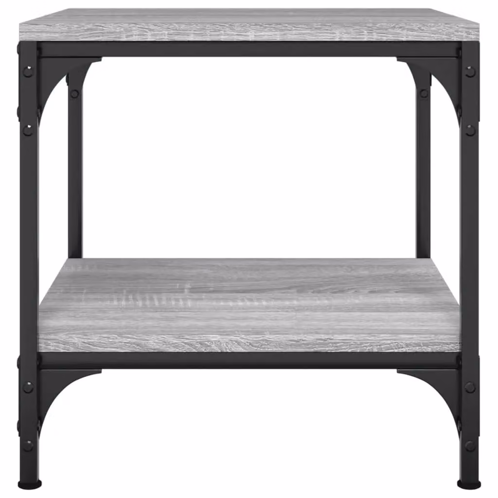 Berkfield Home Set of 2 Grey Sonoma Square Side Tables, W/D/H: 40 x 40 x 40 cm – 5