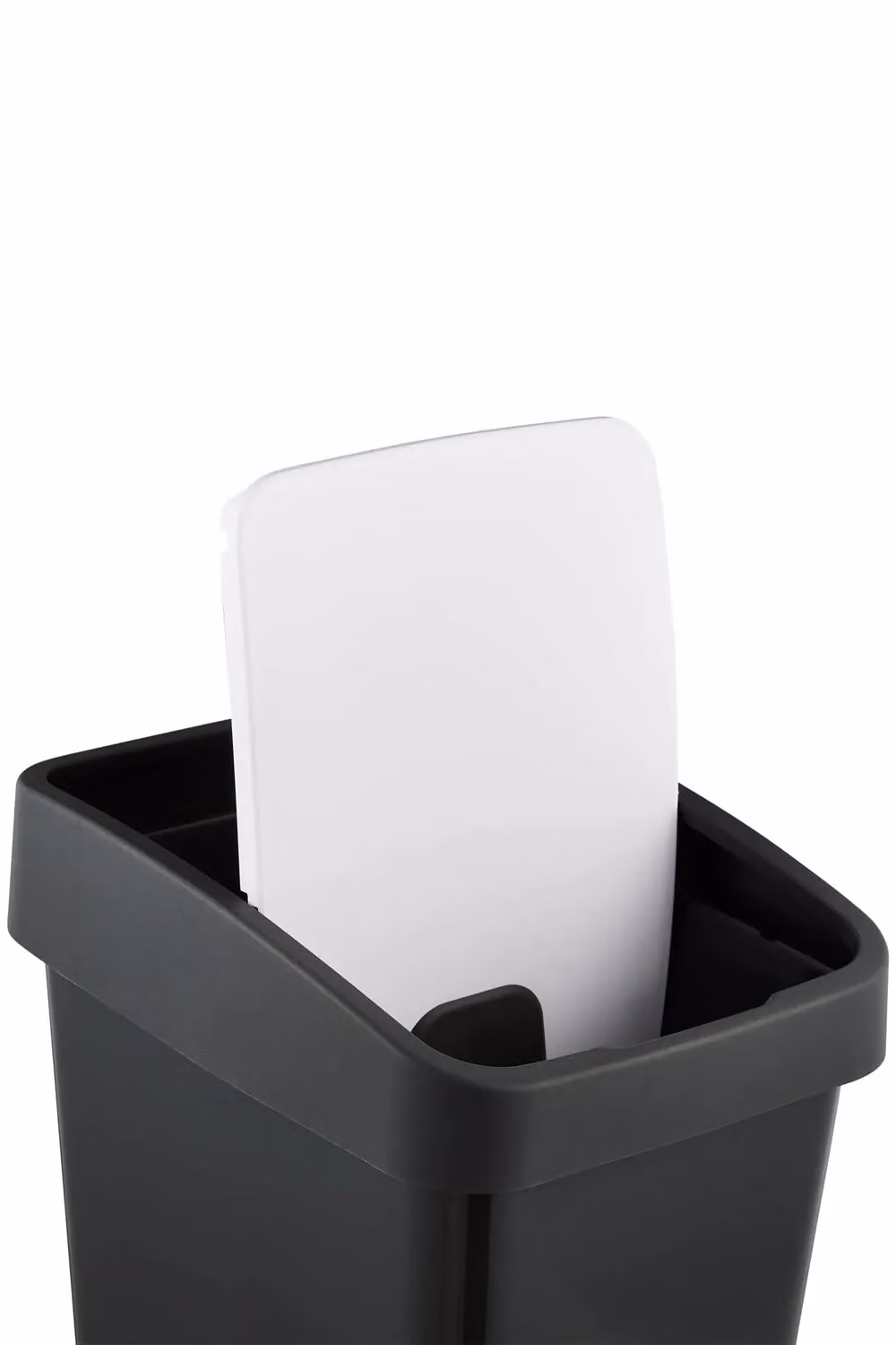 Keeeper Premium Waste Bin with Flip Lid, 45 Litre, Black or Graphite Grey, W/D/H: 30.0 x 30.0 x 61.5 cm – 2