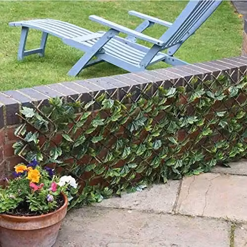 Marco Paul Artificial Maple Leaf Flower Wall Trellis in Green, W/D/H: 180 x 60 x 190 cm – 4