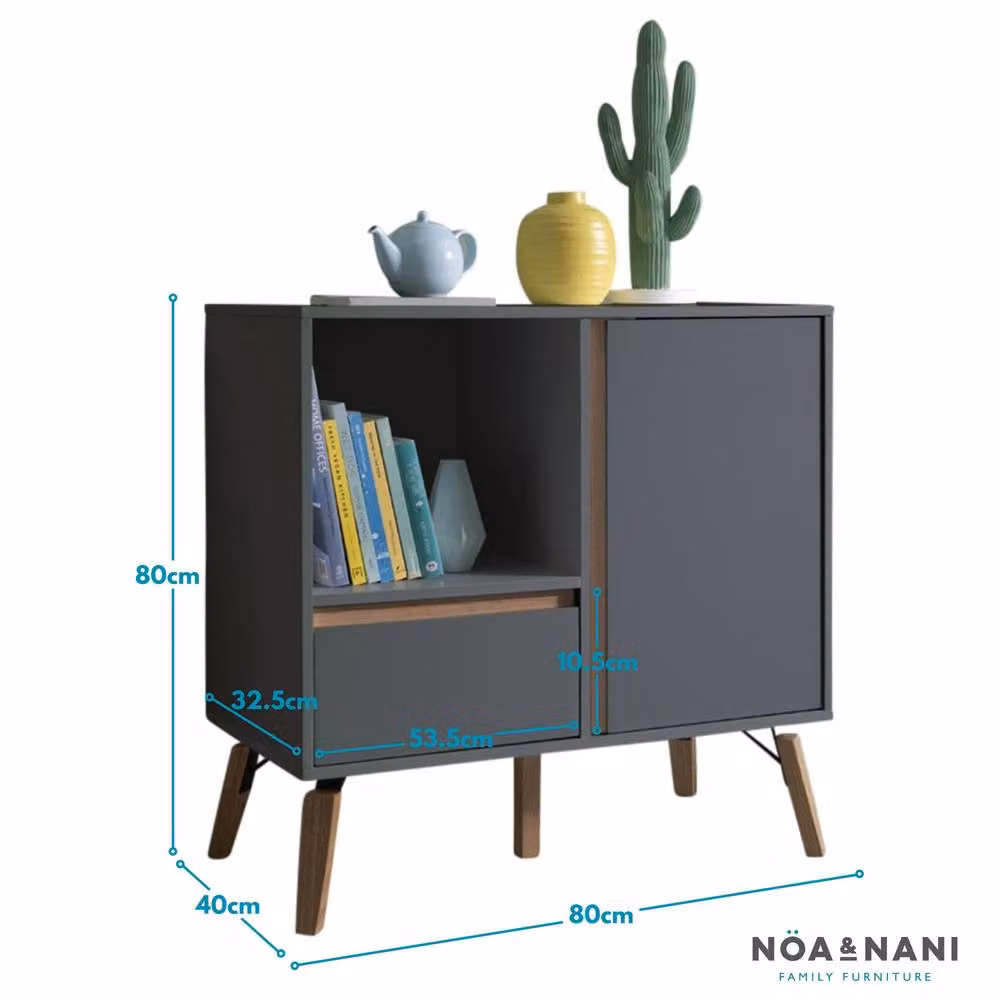 Nöa and Nani Otto Small Sideboard with Drawer in Grey – 3