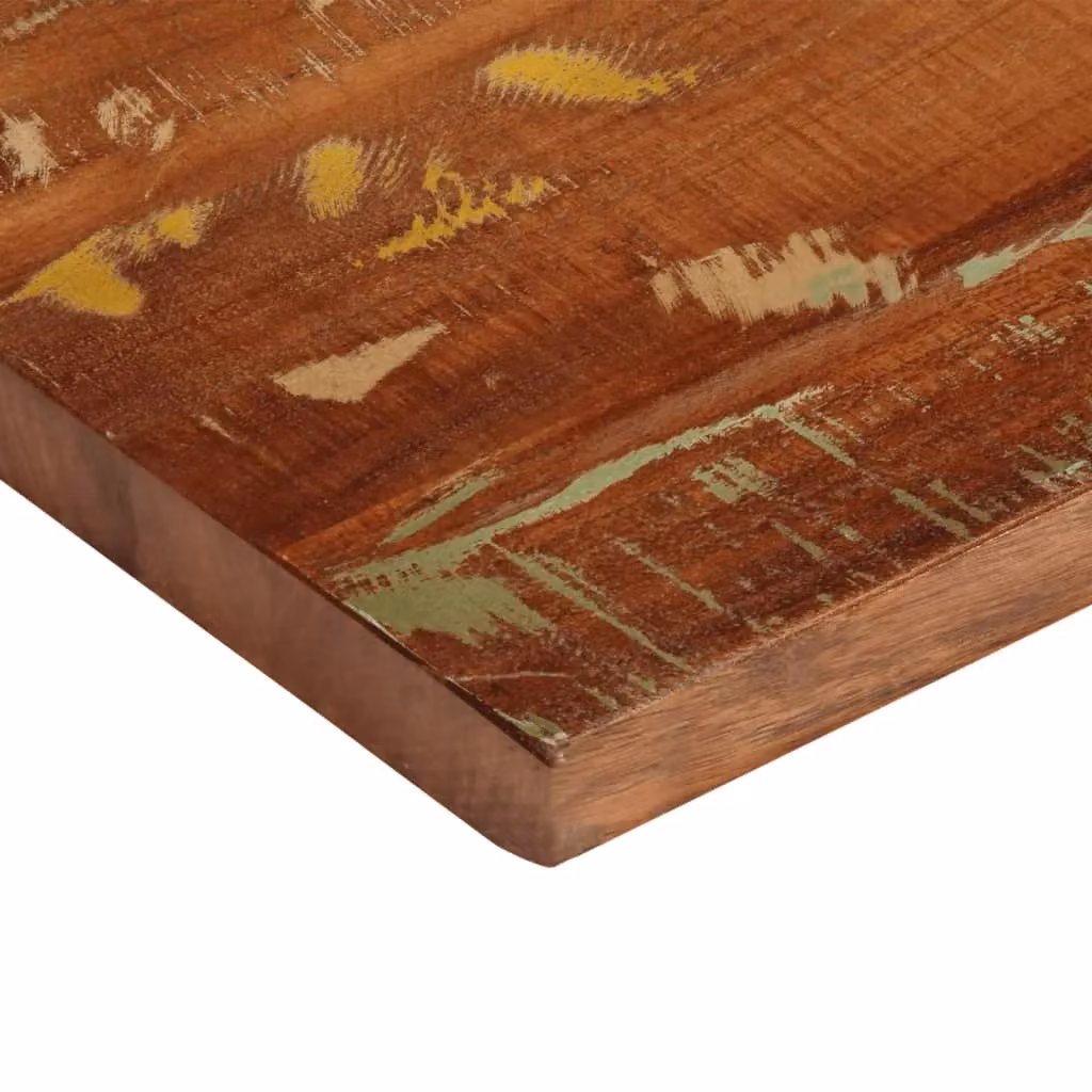 Berkfield Home Rectangular Reclaimed Solid Wood Table Top, Brown, W: 110 cm, D: 20 cm, H: 3.8 cm – 3
