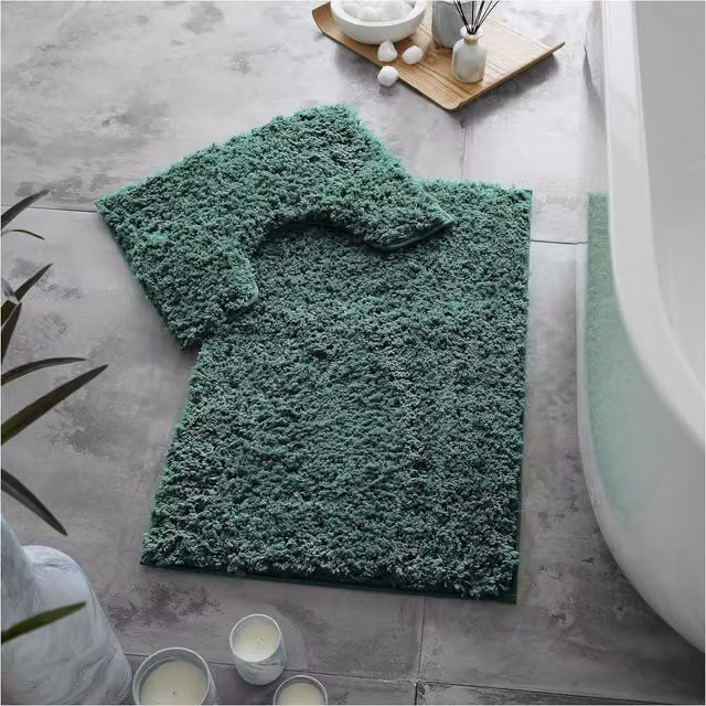 Gaveno Cavailia 2 Piece Zero Twist Cotton Bath Mat Set in Green – 1