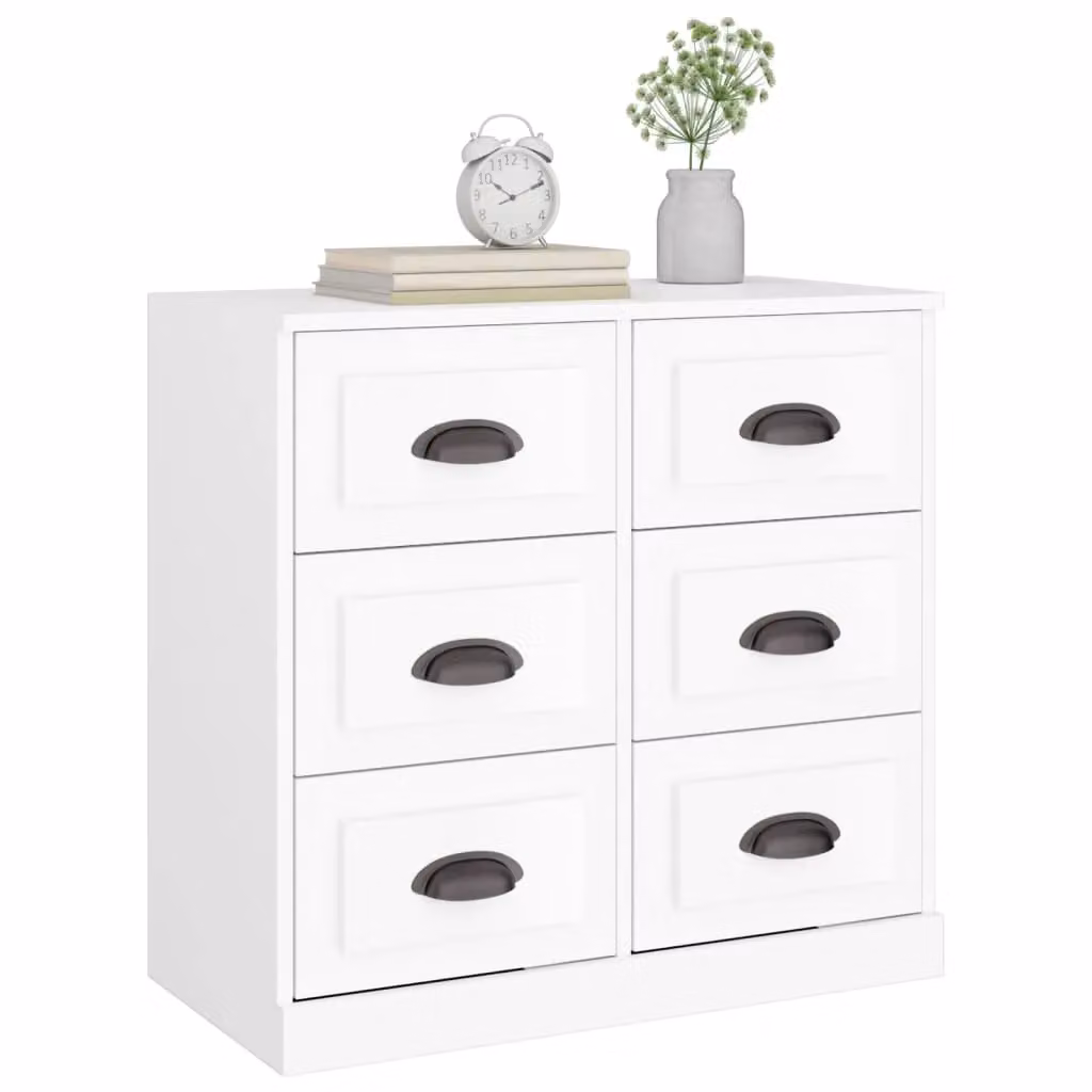 Berkfield Home Classic Sideboard in White MDF, W/D/H: 70 x 35.5 x 67.5 cm – 2