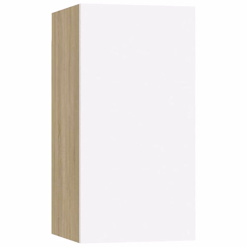 Berkfield Home TV Cabinet in White and Sonoma Oak, W/D/H: 60 x 30.5 x 30 cm – 2