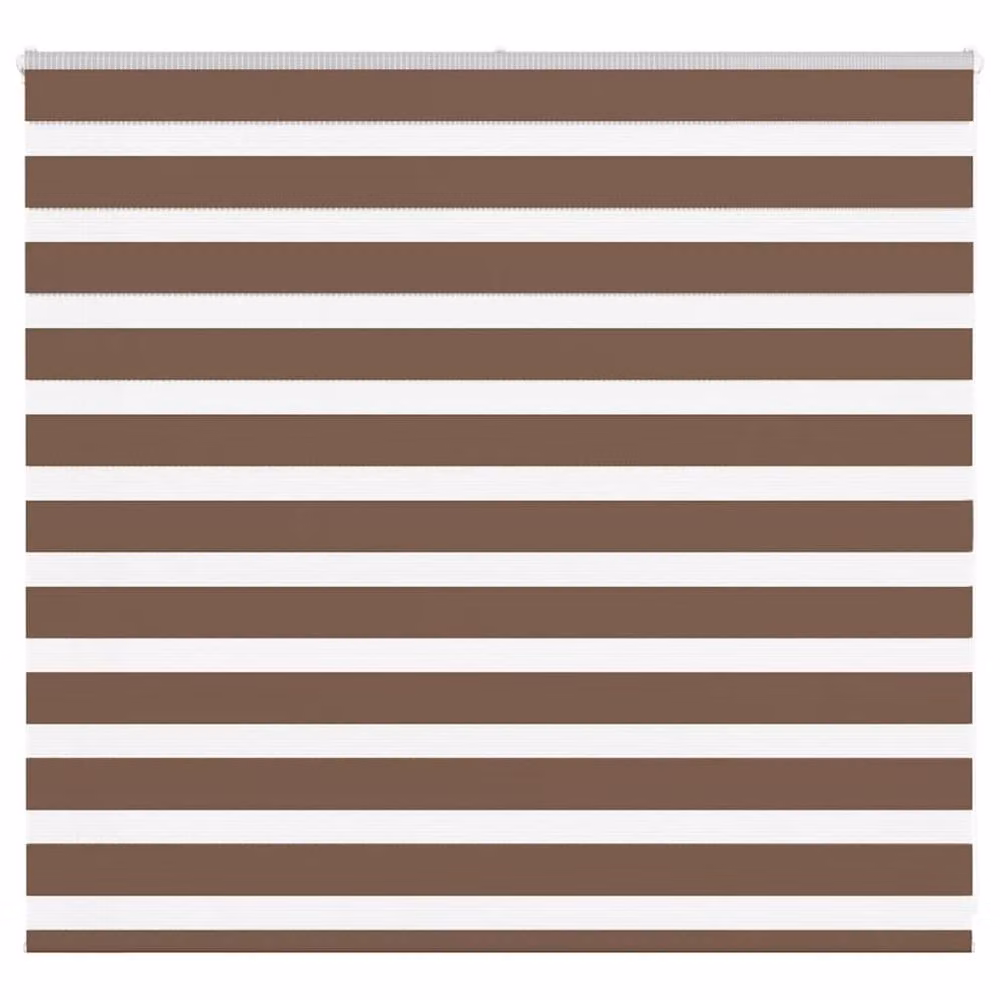 Berkfield Home Zebra Day and Night Blind in Brown Polyester, W: 100 cm, H: 165 cm – 2