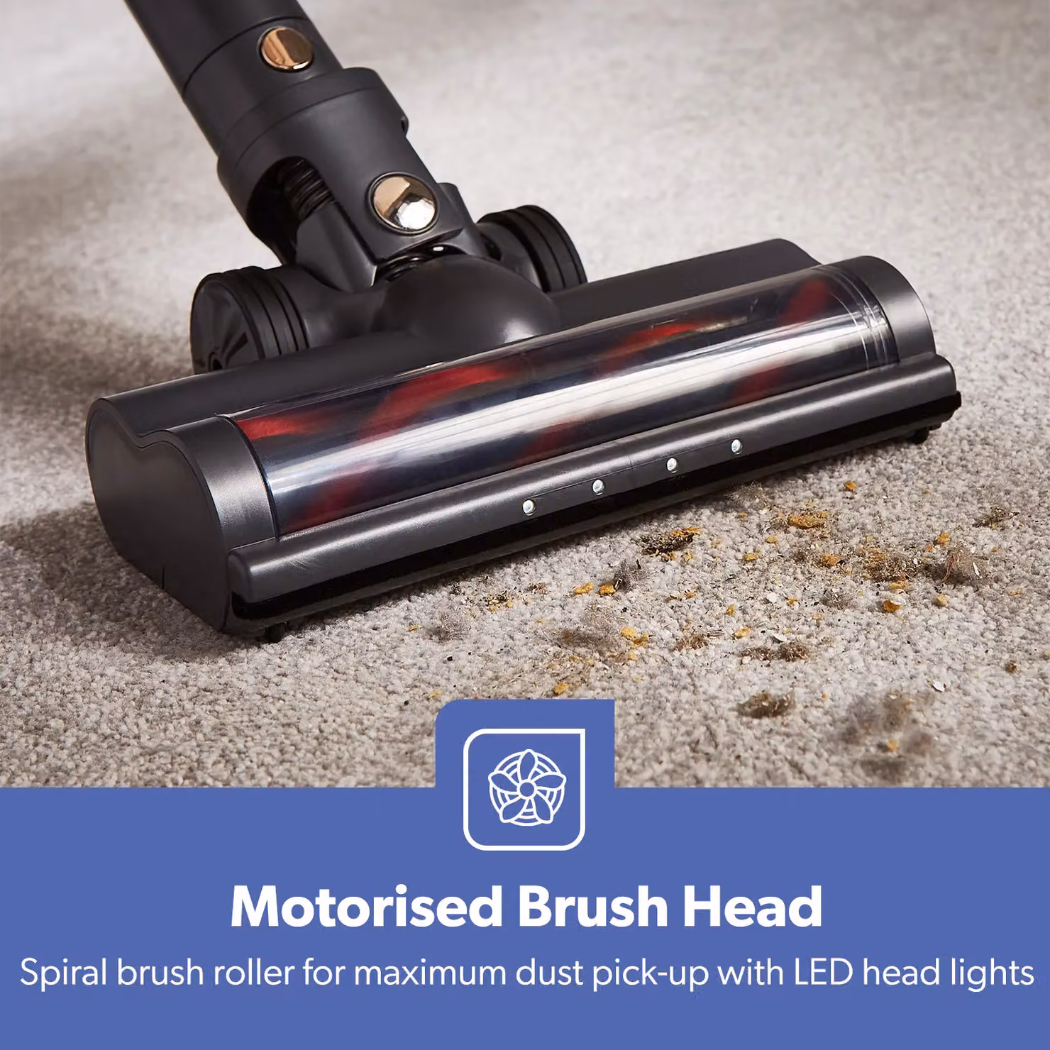 Geepas Cordless Bagless Vacuum Cleaner in Black with Bendable Wand, LED Display and 55 Minute Runtime – 4
