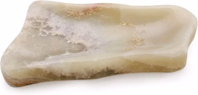 KDMD Natural Honey Onyx Soap Dish in Cream and Beige Stone