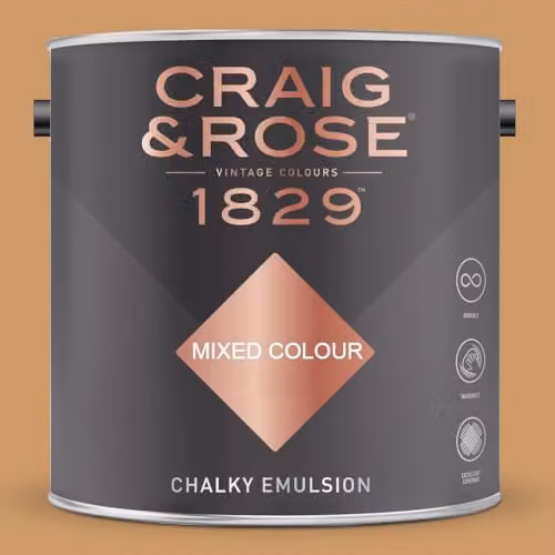 Craig & Rose 1829 Chalky Emulsion Paint in Papyrus, Matt Finish, 2.5 l