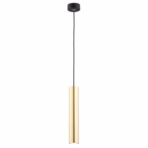 Argon Lighting Gomera Plus Slim Pendant Ceiling Light in Gold and Black Steel