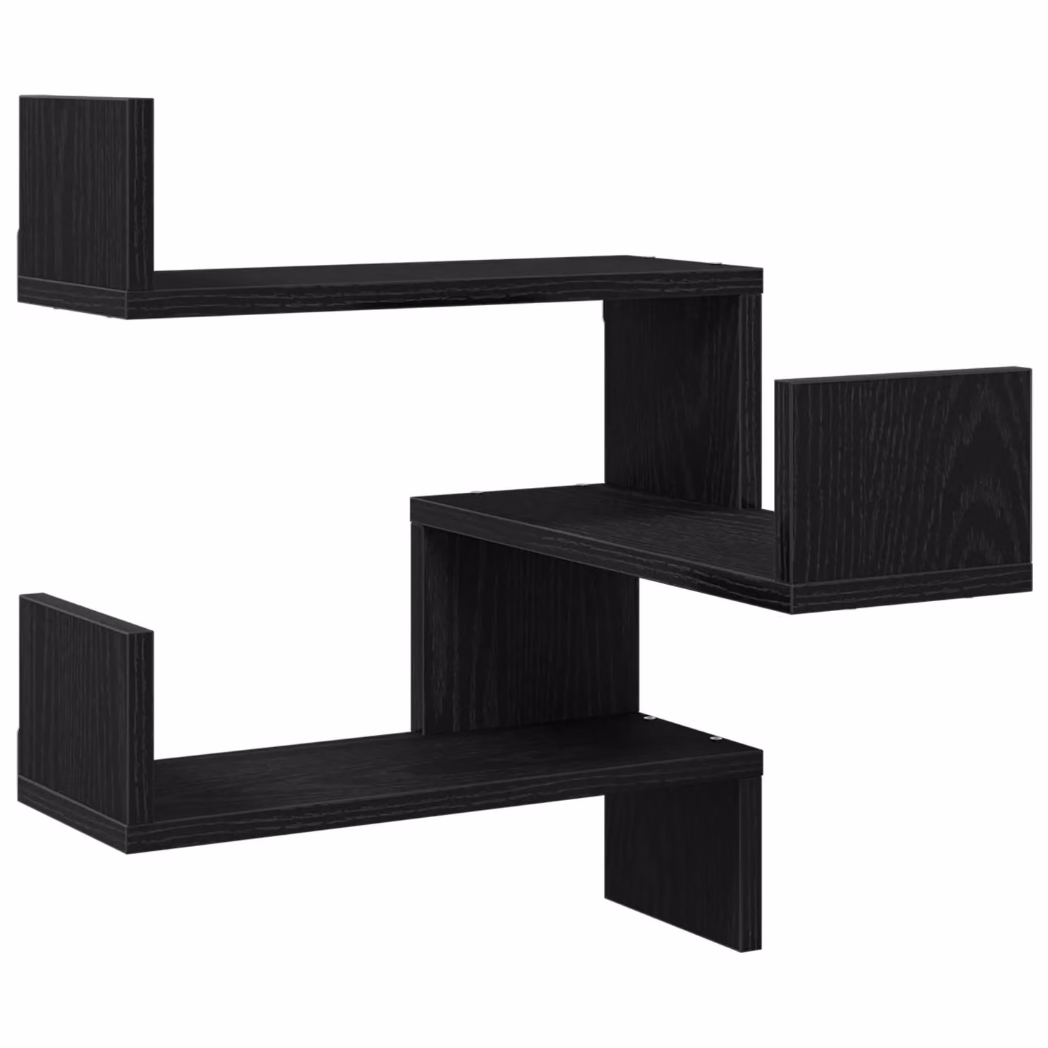 Berkfield Home Black Oak Corner Wall Shelf, W/D/H: 40 x 40 x 49.5 cm – 2