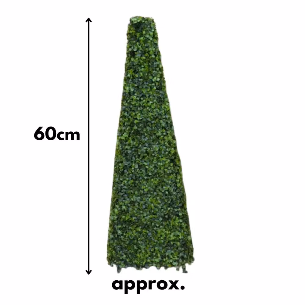 Marco Paul 60cm Artificial Boxwood Obelisk in Green – 2