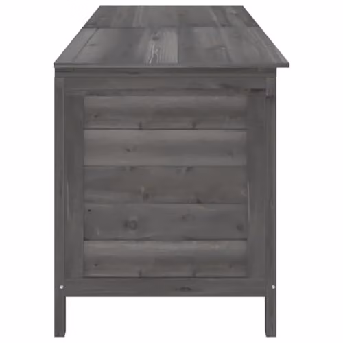 vidaXL Garden Storage Box in Anthracite, Solid Fir Wood, W: 198.5 cm, D: 50 cm, H: 56.5 cm – 4