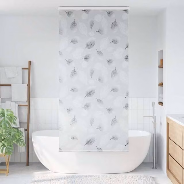 Berkfield Home Shower Roller Blind with Cassette, Grey, W/H: 96 x 240 cm
