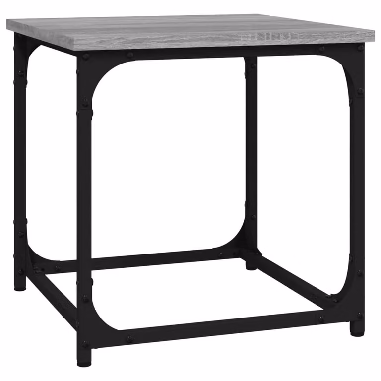 Berkfield Home Grey Sonoma Side Table, W/D/H: 40 x 40 x 40 cm