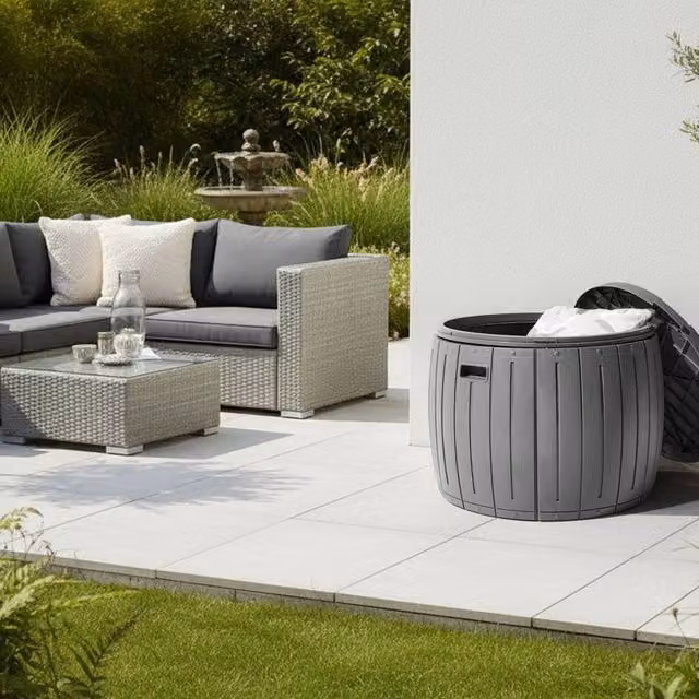 Wyld and Coco Grey Outdoor Storage Box with Twist Lid – 1