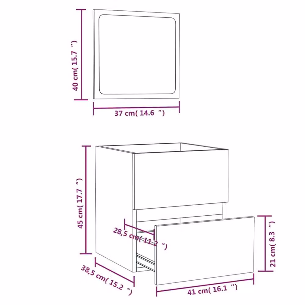 Berkfield Home Wall Mounted Modern Bathroom Cabinet with Mirror in Sonoma Oak Brown – 4