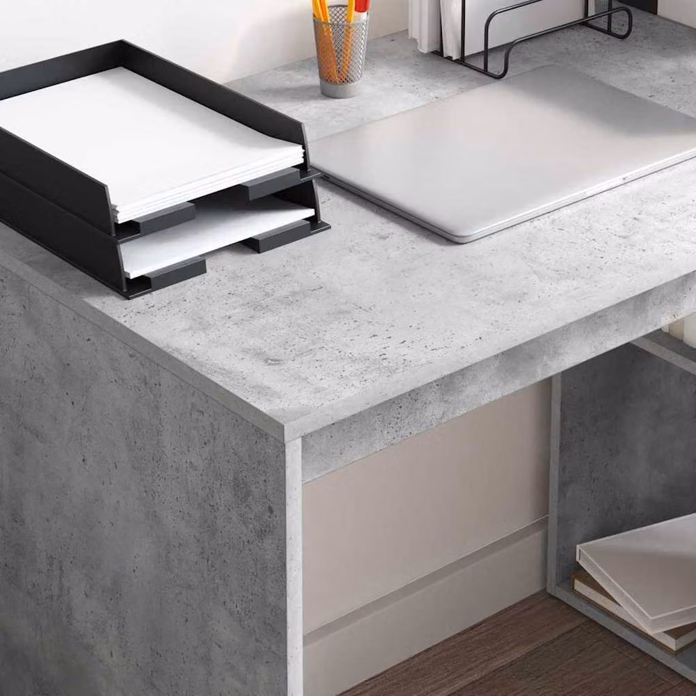 Berkfield Home Modern Writing Desk in Concrete Grey – 3