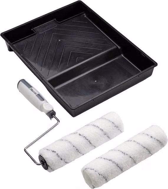 Harris Seriously Good Walls and Ceilings Paint Roller Set with Frame, Sleeve and Tray in Black – 1