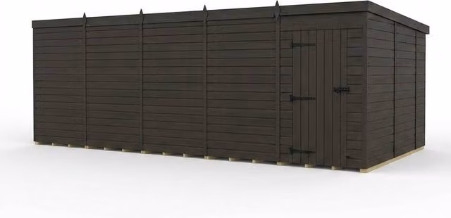 Buttercup Farm Grey Composite Pent Garden Shed with Single Door, W: 305 cm, D: 305 cm, H: 210 cm – 1