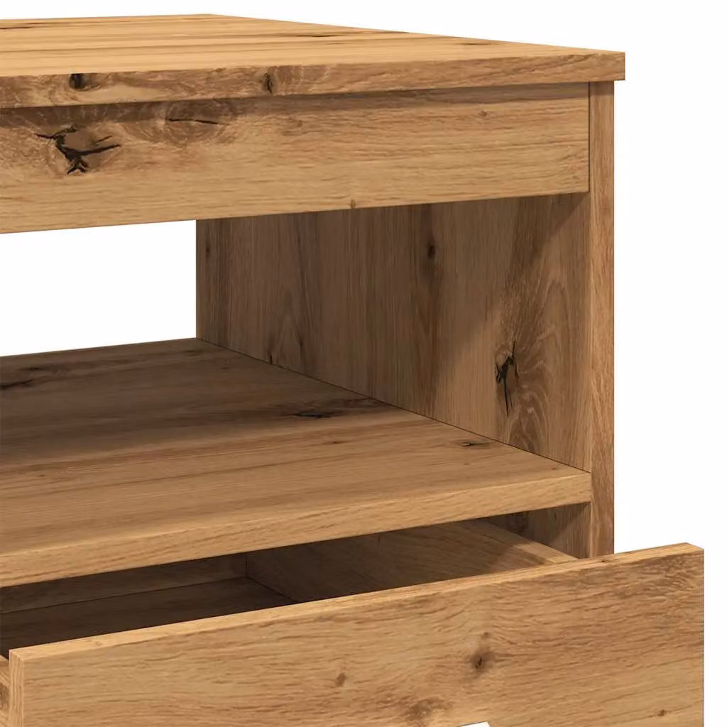 Berkfield Home Artisan Oak Drawer Cabinet in Brown, W/D/H: 40 x 50 x 76 cm – 4