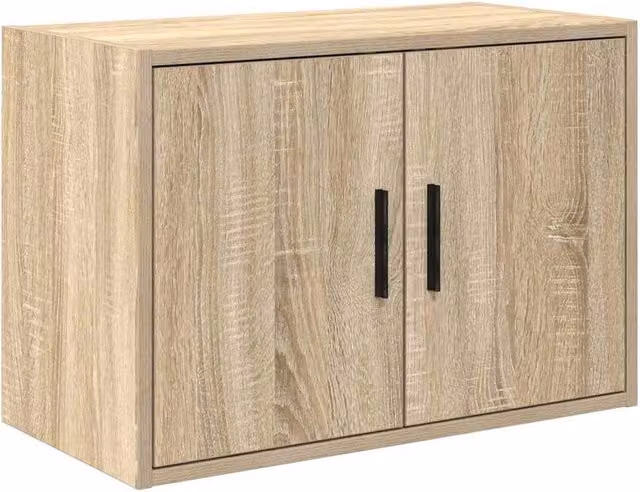 Berkfield Home Wall Mounted Garage Cabinet in Sonoma Oak and Beige – 1