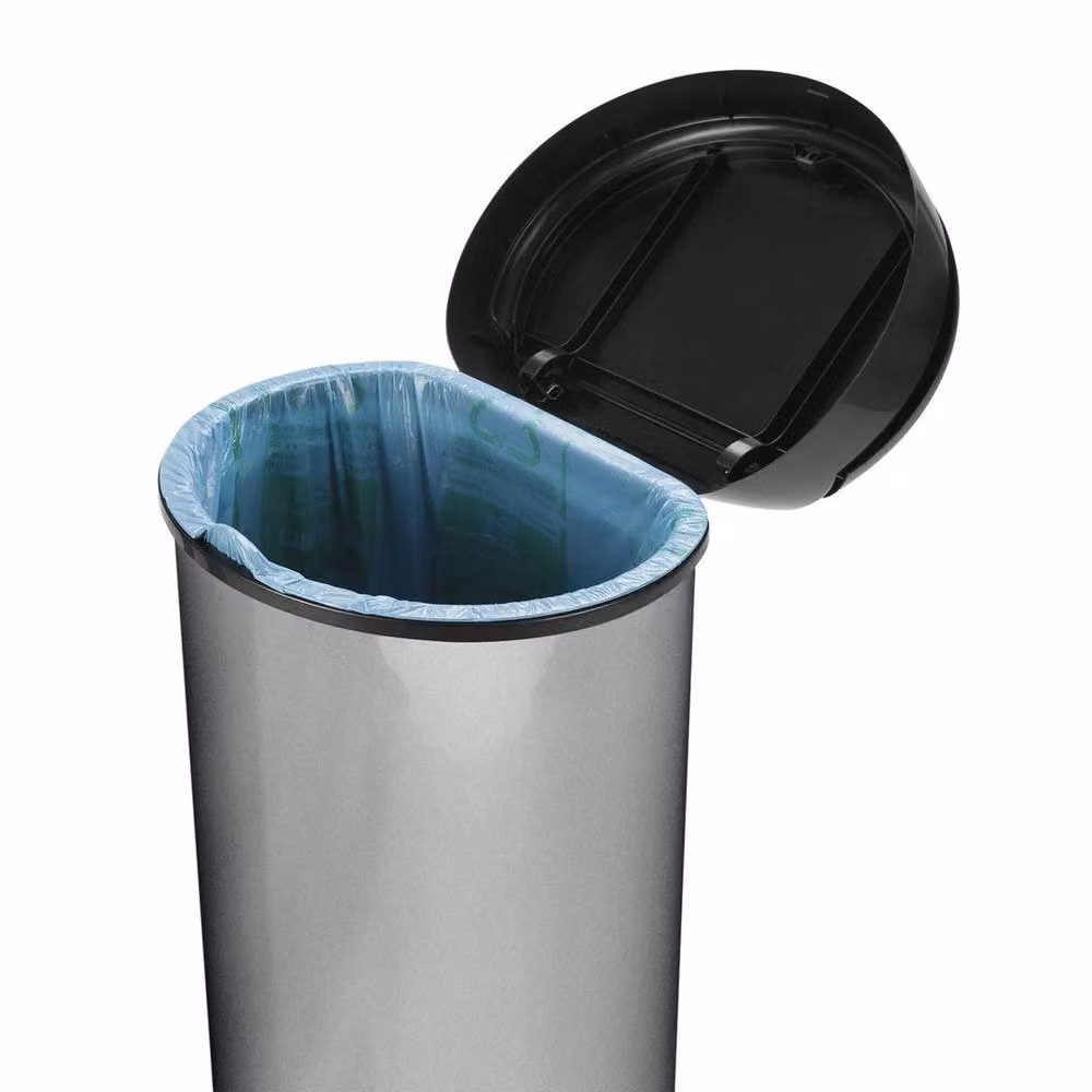 Hinsinc 42L Touch Top Stainless Steel Kitchen Waste Bin in Black – 2