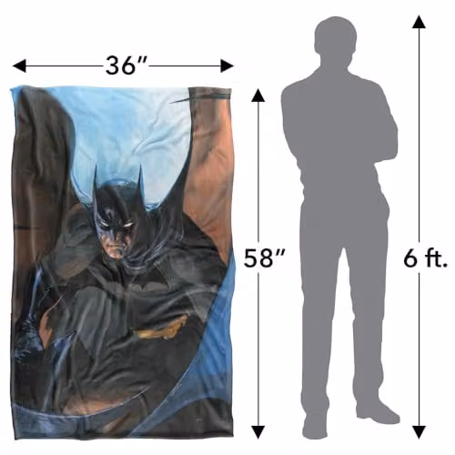 Warner Bros. Batman Blue Silky Touch Super Soft Fleece Throw Blanket W: 91 cm, L: 147 cm – 4