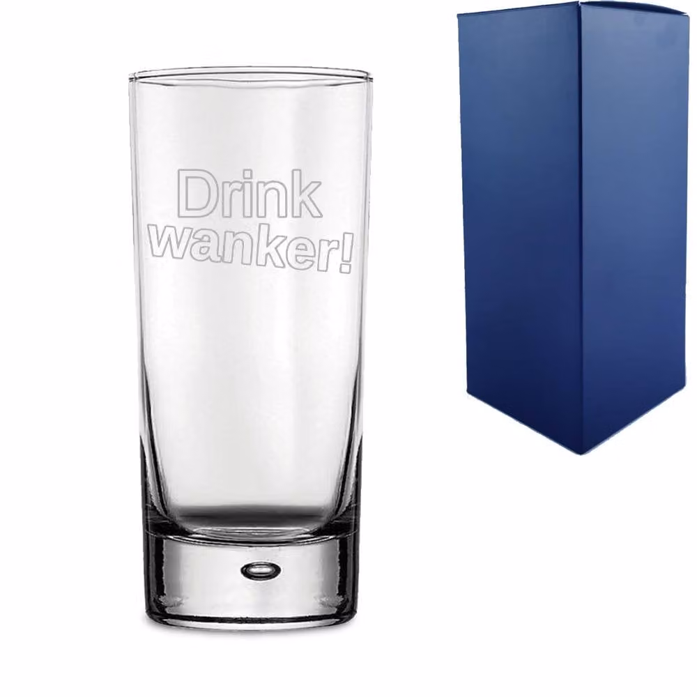 Uniqueful Personalised Funny Novelty Hiball Tumbler Glass, Clear, 1000 ml