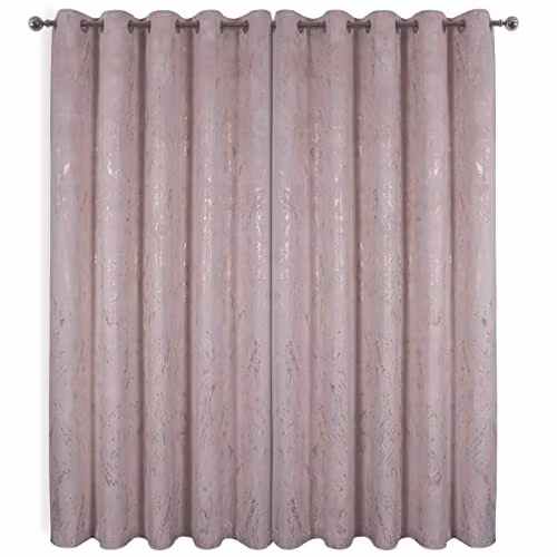 Sleepdown Blackout Velvet Curtains in Pink, 2 x 116.84 x 137.16 cm – 3