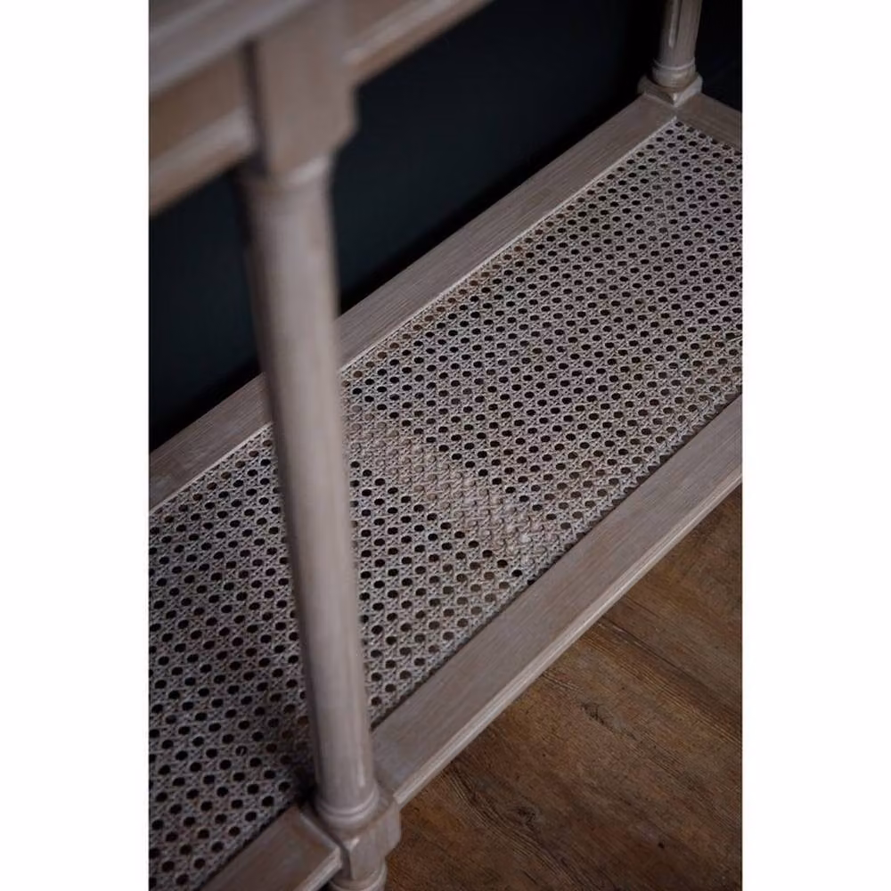 Lemon Pavilion Furniture and Decor Serene Rattan Collection Large Console Table in Grey, W: 160 cm, D: 40 cm, H: 80 cm – 2