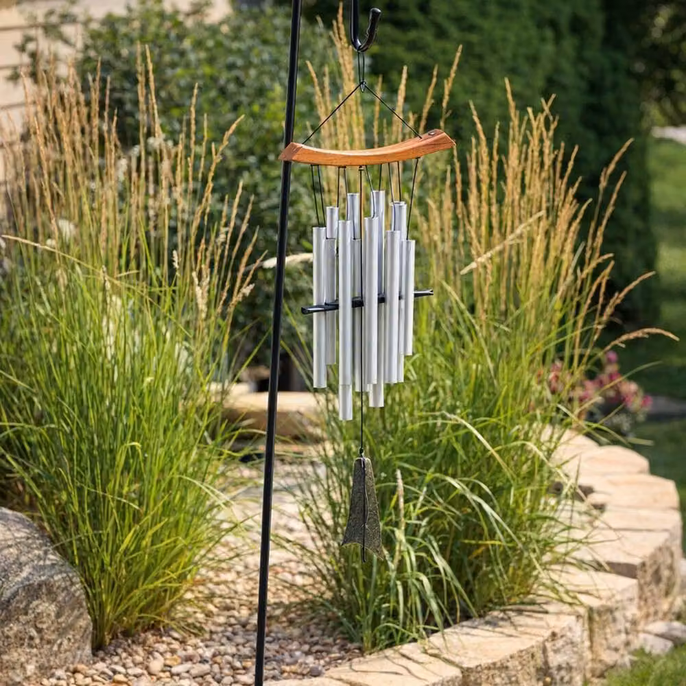 Woodstock Multi-Toned Ash and Aluminium Healing Wind Chime in Black and Multicolour – 2